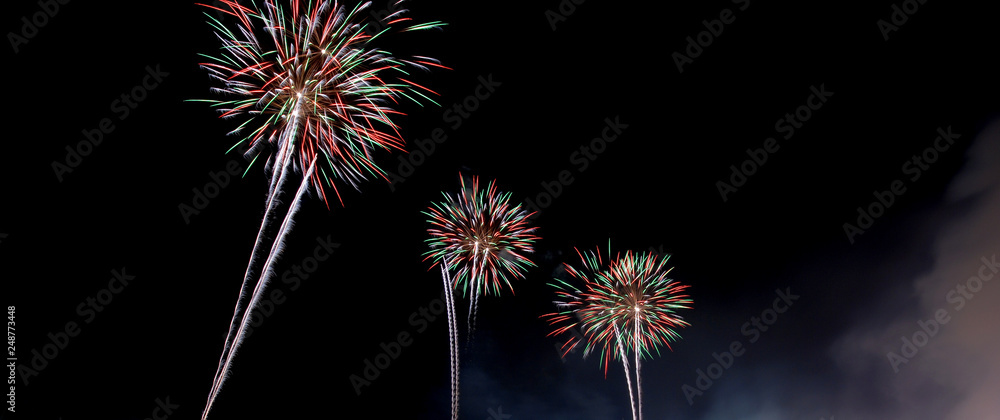 Colourful fireworks on drak background Colourful fireworks on drak background