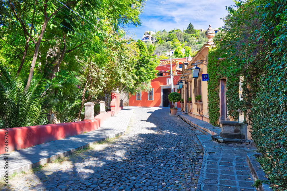Fototapeta premium San Miguel de Allende, park Benito Huarez w Zona Centro w historycznym centrum miasta