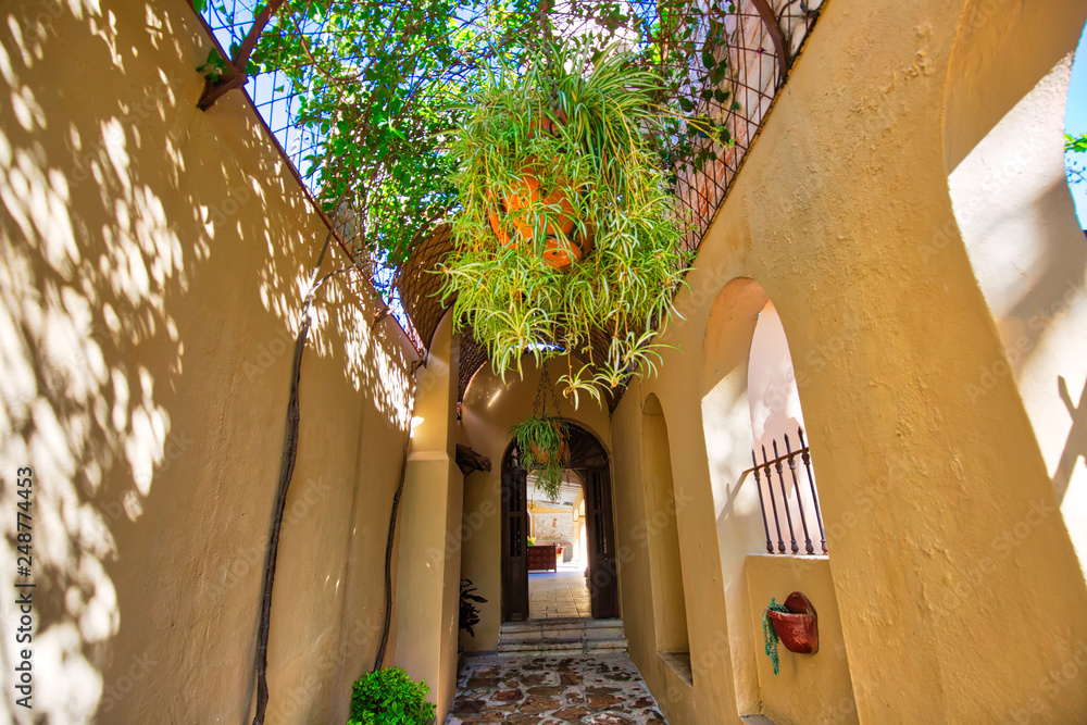 Obraz premium Mexico, Colorful buildings and streets of San Miguel de Allende in Zona Centro of historic city center