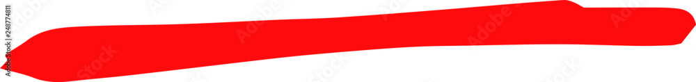 Red analog line drawn by handwriting Red analog line drawn by handwriting