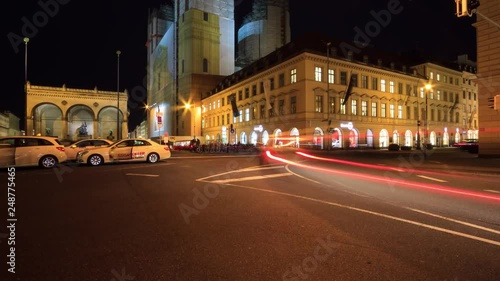 Timelapse of the Odeonsplatz and Feldherrnhalle, Munich, germany photo