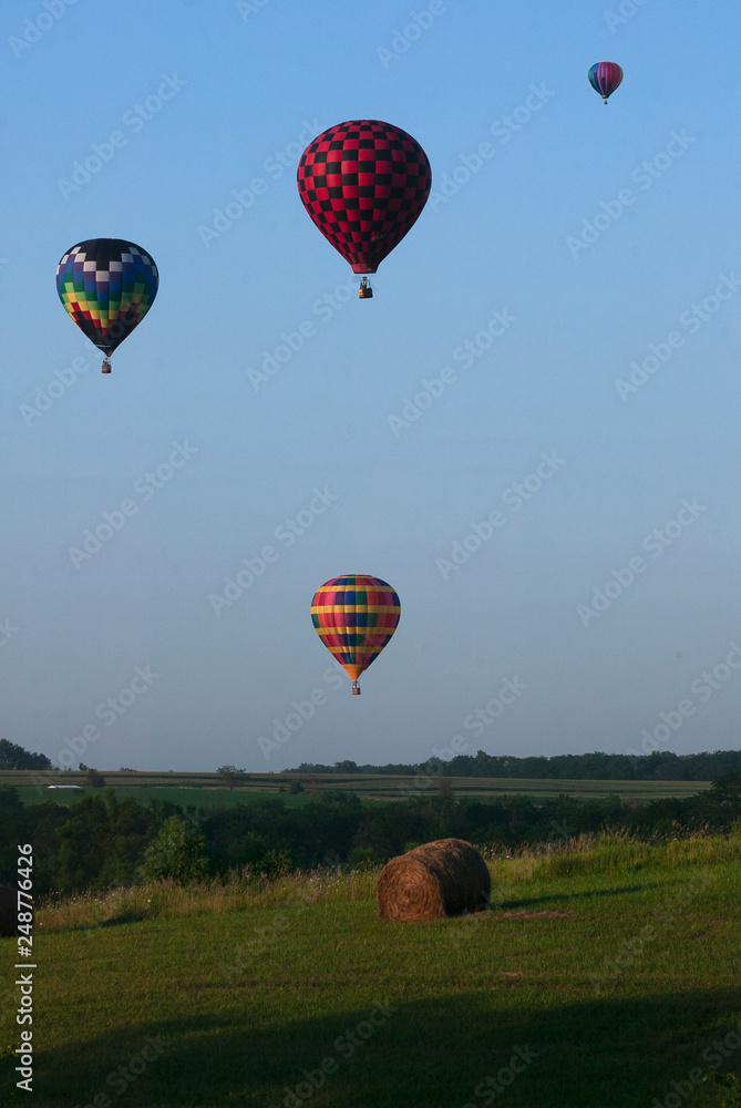 Hot air balloons over Iowa