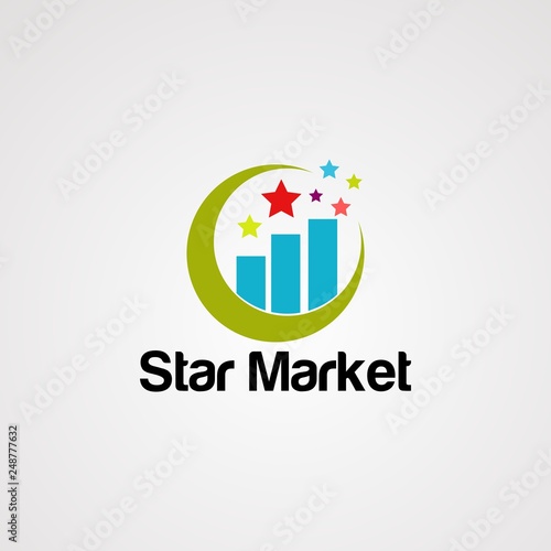 star market logo vector, icon, element, and template