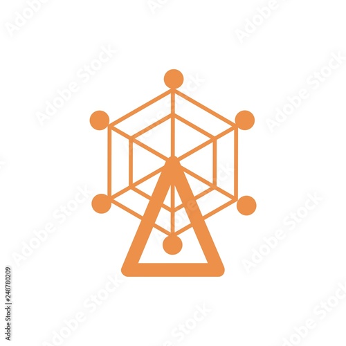 Ferris wheel vector icon