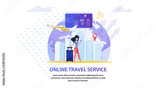 Online Travel Service. Tourism Vacation Planning.