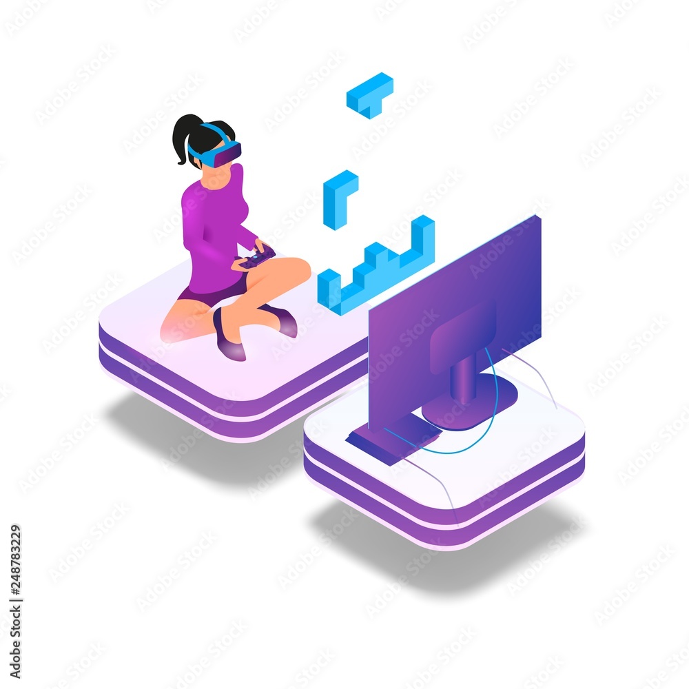 Isometric Image Gaming in Virtual Reality in 3d Isometric Image Gaming in Virtual Reality in 3d