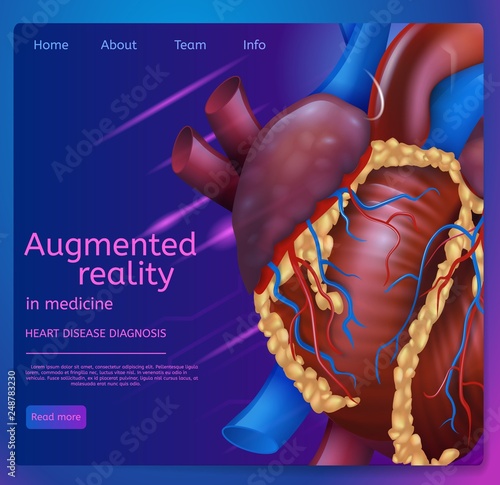 Vector Illustration Augmented Reality in Medicine