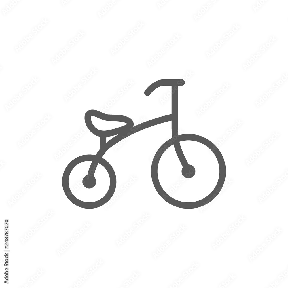 Children bicycle line icon. Children bicycle line icon.