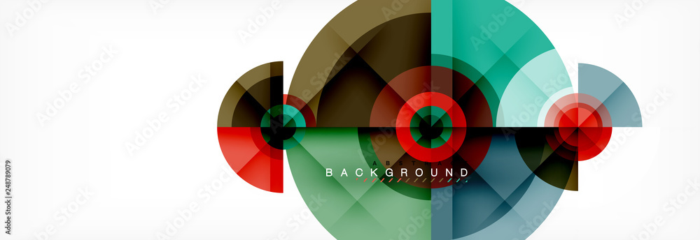 Minimal geometric circles and triangles abstract background, techno modern design, poster template Minimal geometric circles and triangles abstract background, techno modern design, poster template