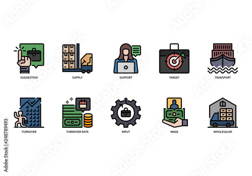 Business icons set
