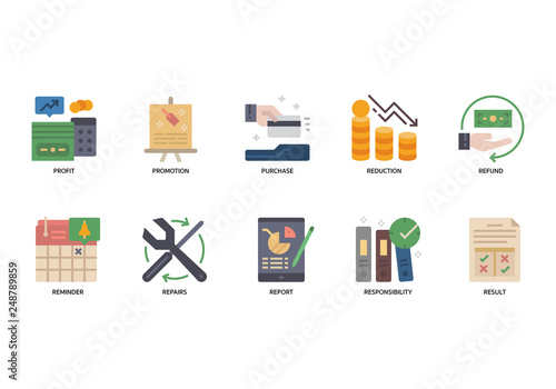 Business icons set