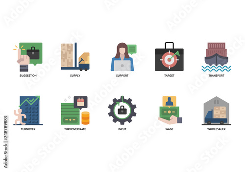 Business icons set