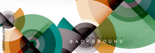 Vector circle composition, geometric minimal design illustration