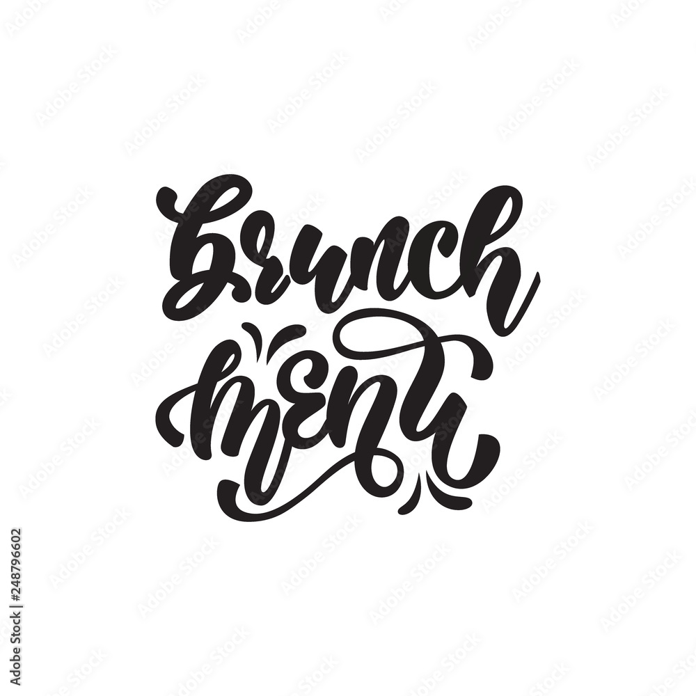 Fototapeta premium Brunch menu lettering design. Vector illustration.