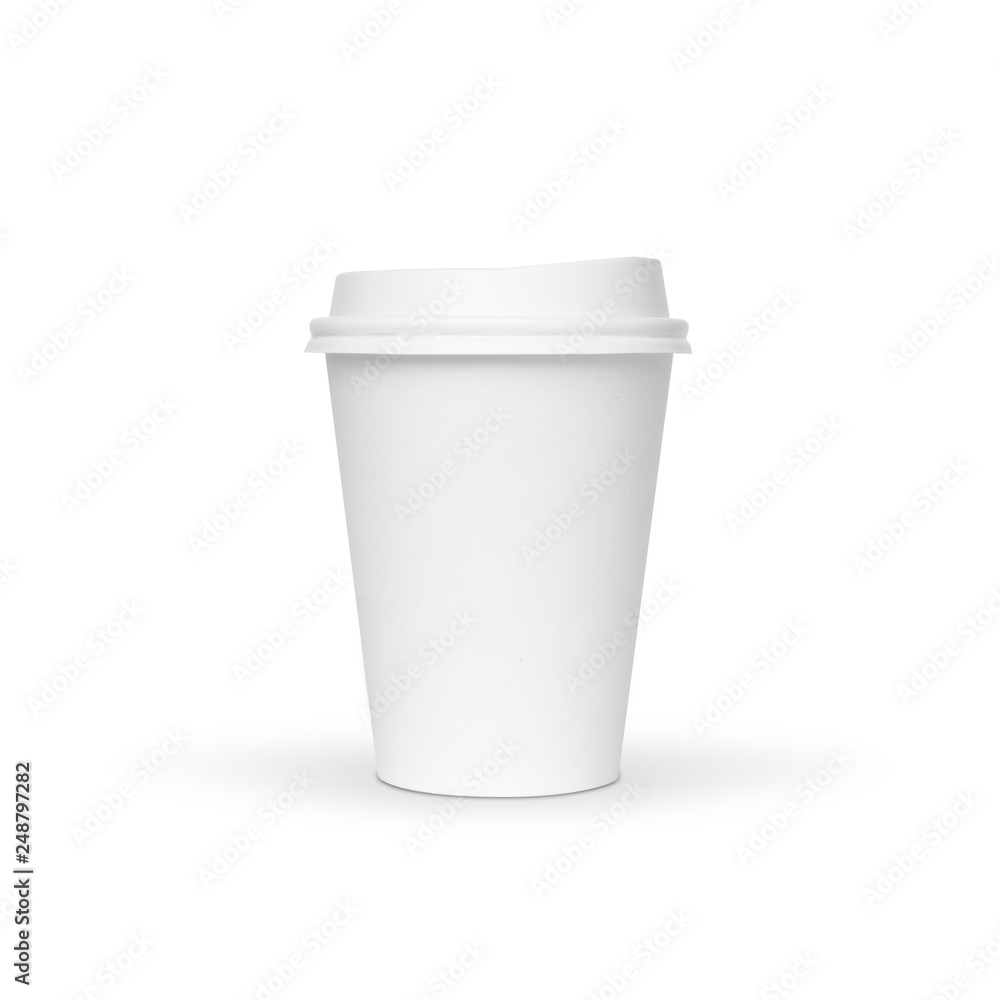 White Coffee cup isolated on white background White Coffee cup isolated on white background