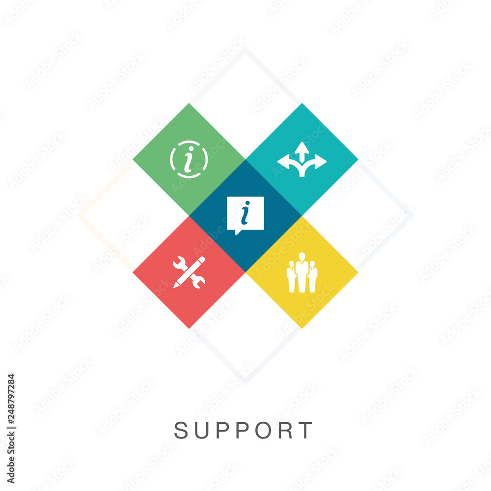 SUPPORT ICON SET SUPPORT ICON SET