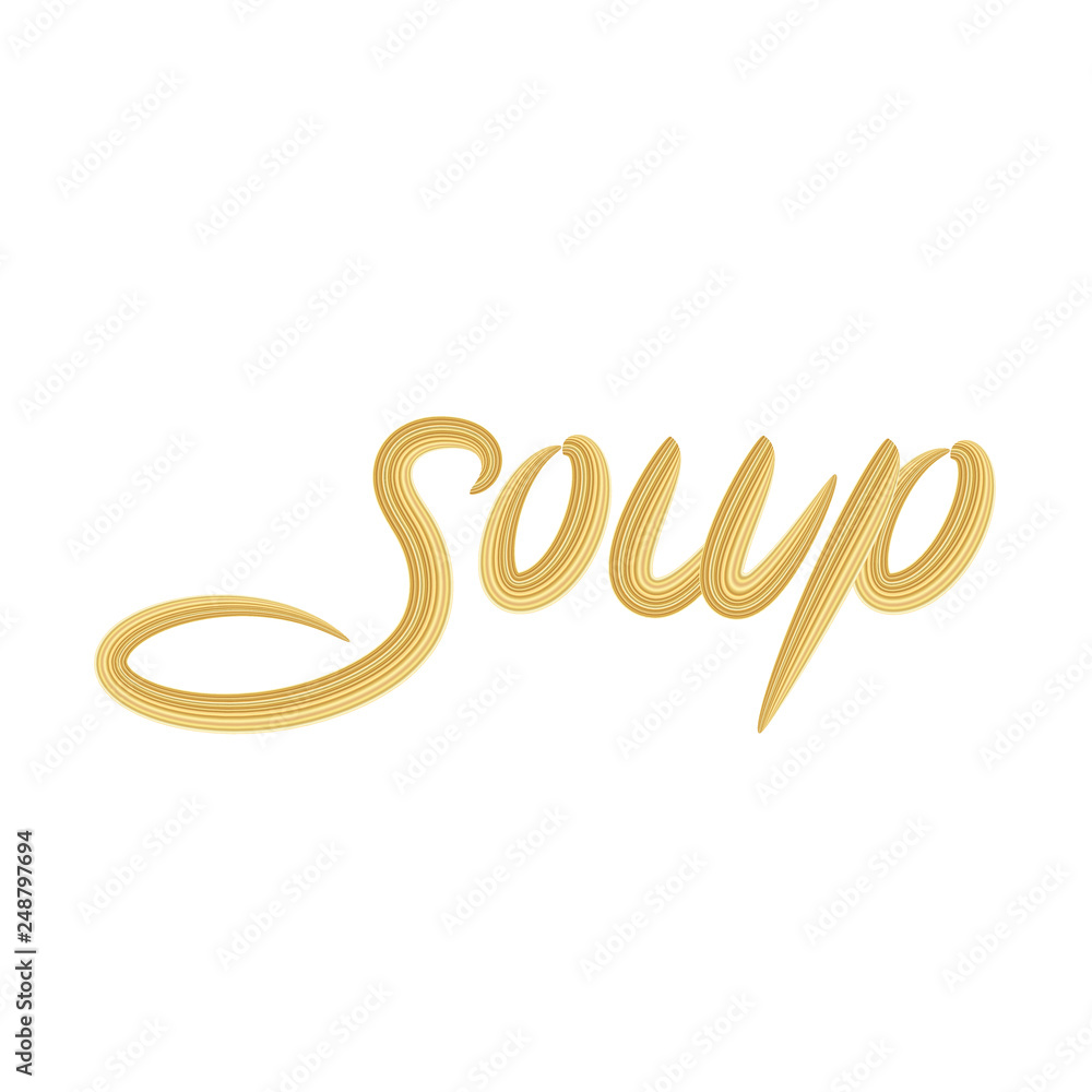 Soup lettering logo design. Vector illustration. Soup lettering logo design. Vector illustration.