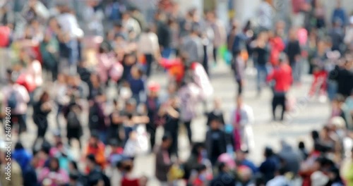 Wallpaper Mural Bokeh of people walk in the street Torontodigital.ca