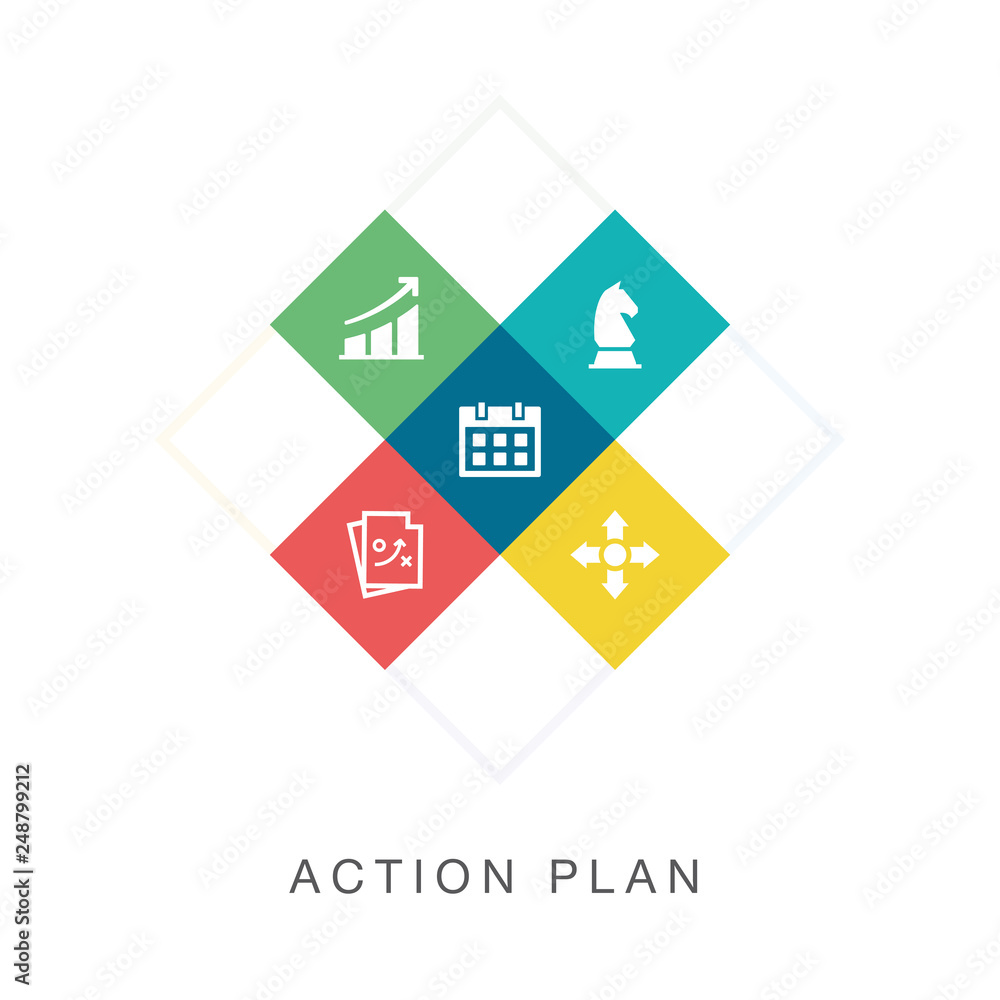 ACTION PLAN ICON SET ACTION PLAN ICON SET