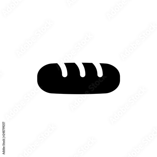 vector french bread icon
