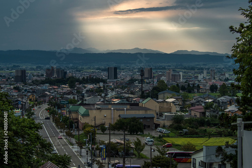 会津若松市と射光
