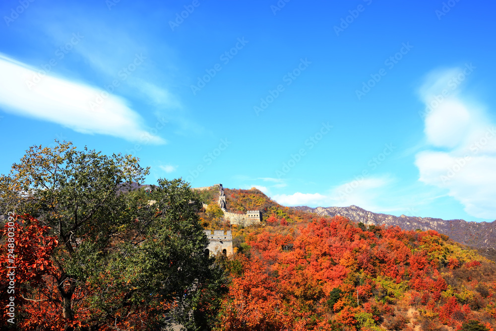 Obraz premium The Great Wall in autumn