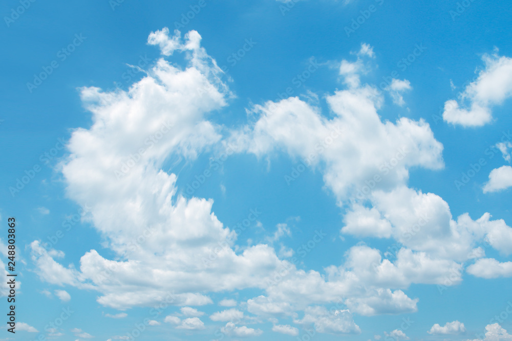 Fototapeta premium blue sky background with white clouds