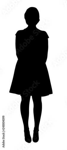  Silhouette of a young woman