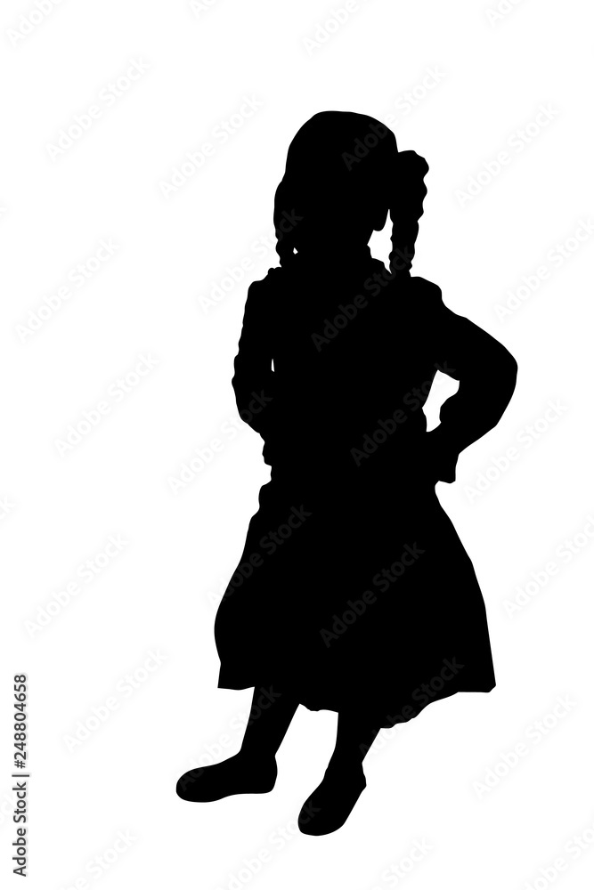 Silhouette of a little girl Silhouette of a little girl