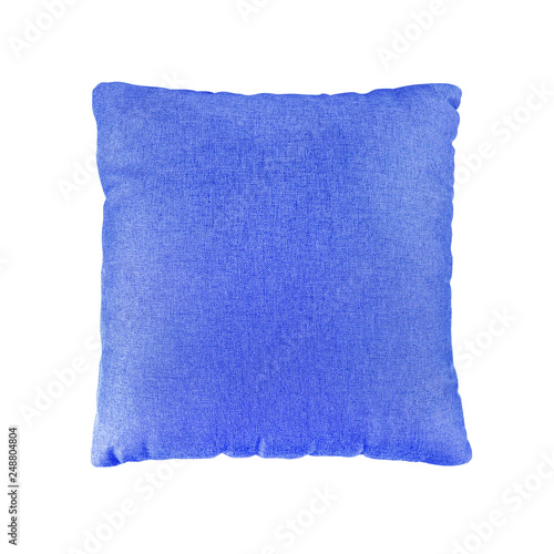Blue Pillow isolated on white