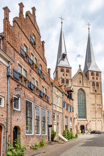 Beautiful old buildings in the historic Deventer, Bergstraat - Netherlands © Emma