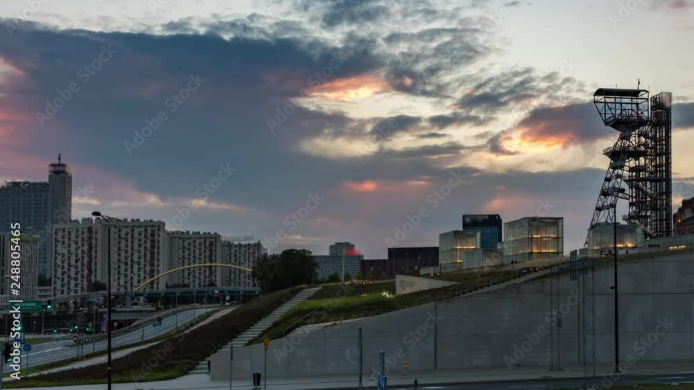 Katowice - New Architecture by Evening Light (time lapse, 4k UHD) 0 Katowice - New Architecture by Evening Light (time lapse, 4k UHD) 0