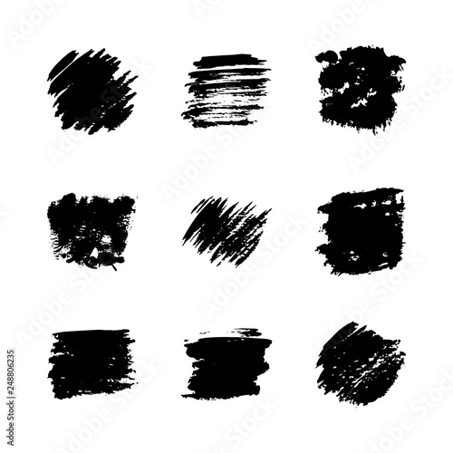 Set with hand drawn textures.