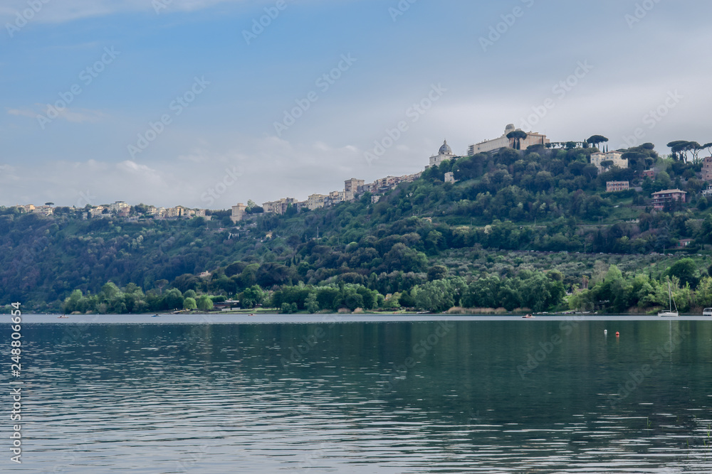 The Lake Albano in the Alban Hills of Lazio, Italy