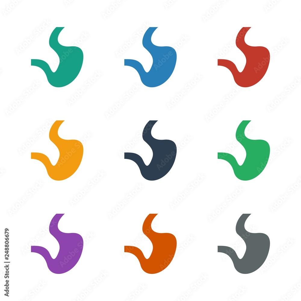 stomach icon white background stomach icon white background