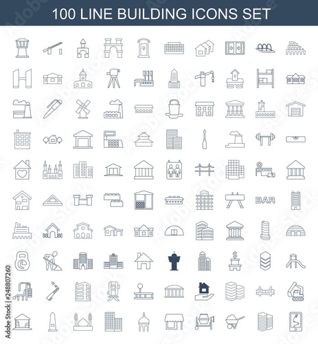 100 building icons