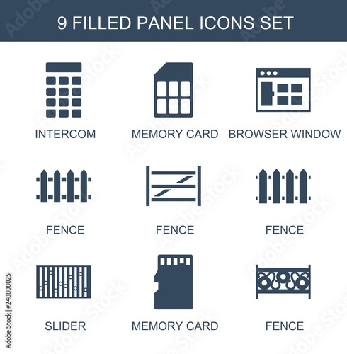 9 panel icons