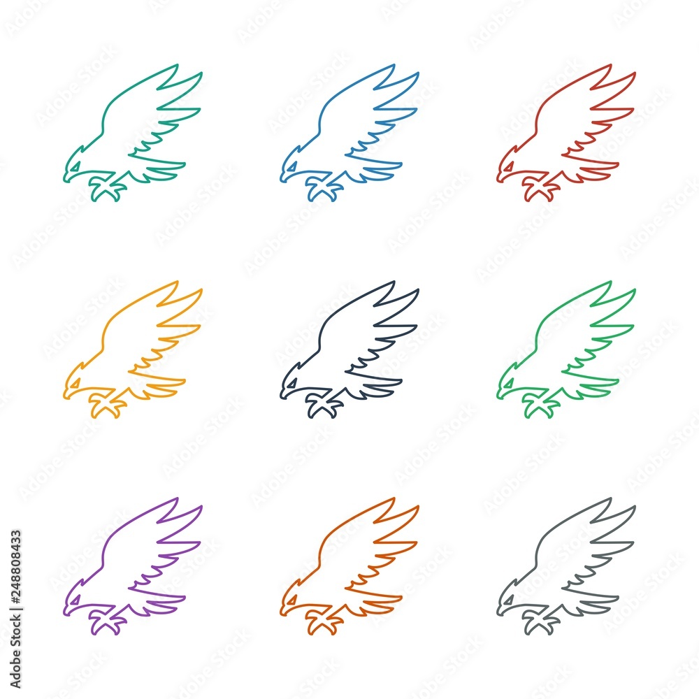 Fototapeta premium eagle icon white background