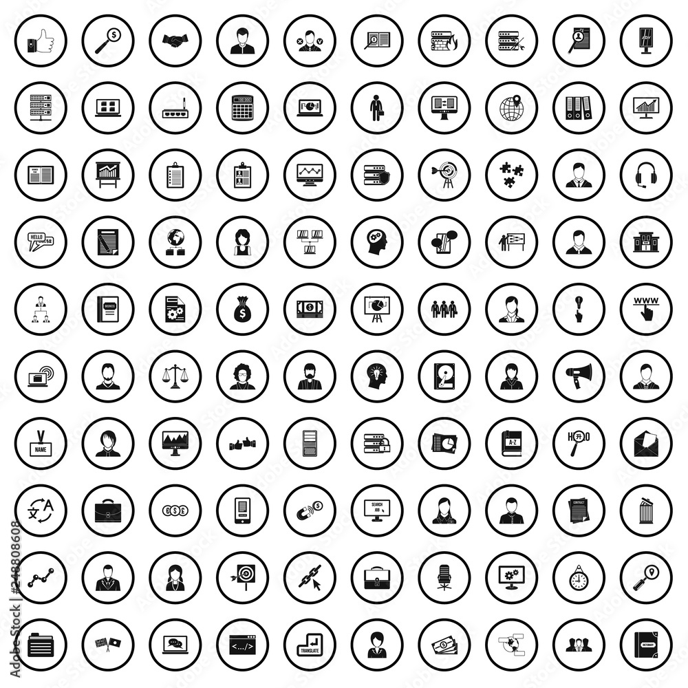 100 administrator icons set in simple style for any design vector illustration 100 administrator icons set in simple style for any design vector illustration