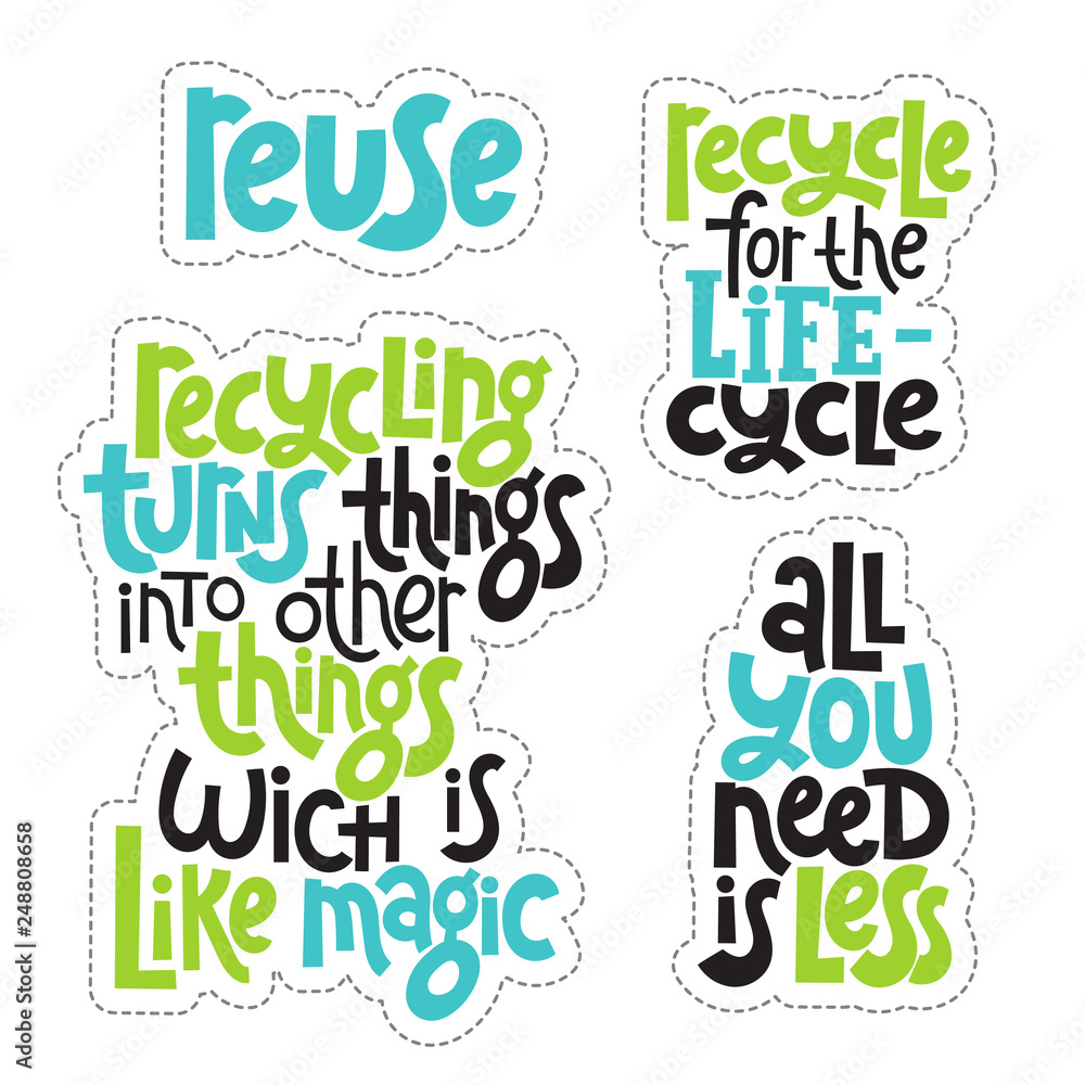 Fototapeta premium Green phrases about ecology