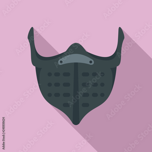 Bike mouth protect icon. Flat illustration of bike mouth protect vector icon for web design