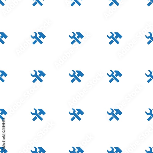 hummer and wrench icon pattern seamless white background