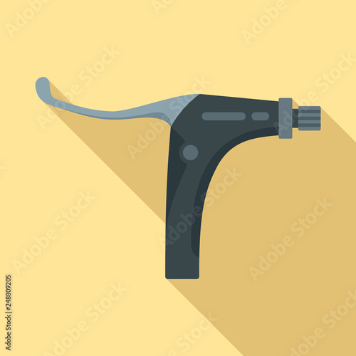 Bike brake clamp icon. Flat illustration of bike brake clamp vector icon for web design