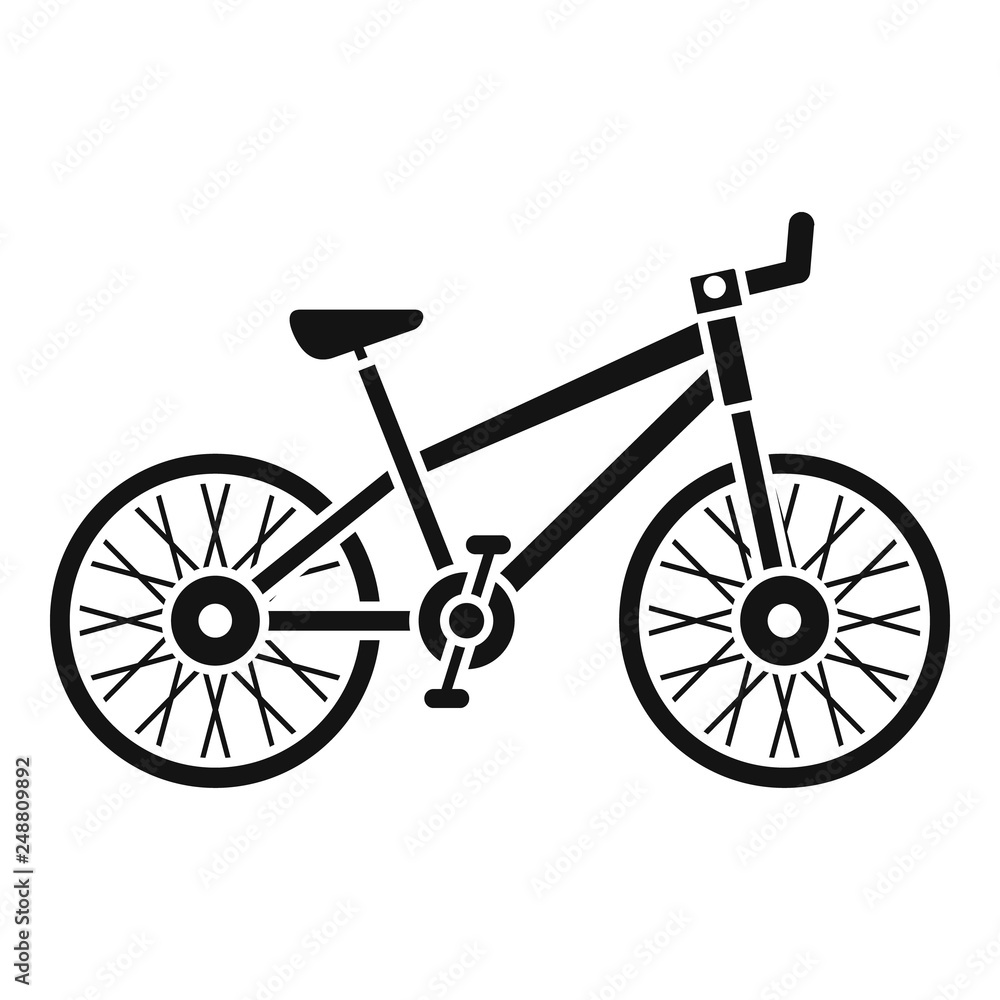 Mountain bike icon. Simple illustration of mountain bike vector icon for web design isolated on white background