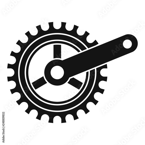 Bike crank icon. Simple illustration of bike crank vector icon for web design isolated on white background