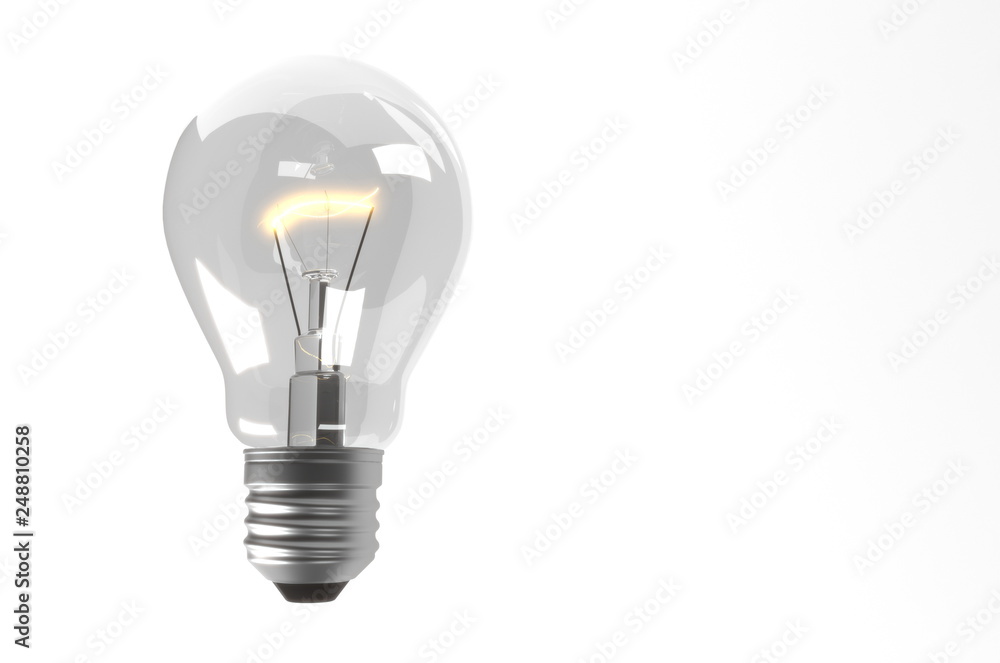 Light bulb 3d illustration. Innovation concept idea Light bulb 3d illustration. Innovation concept idea