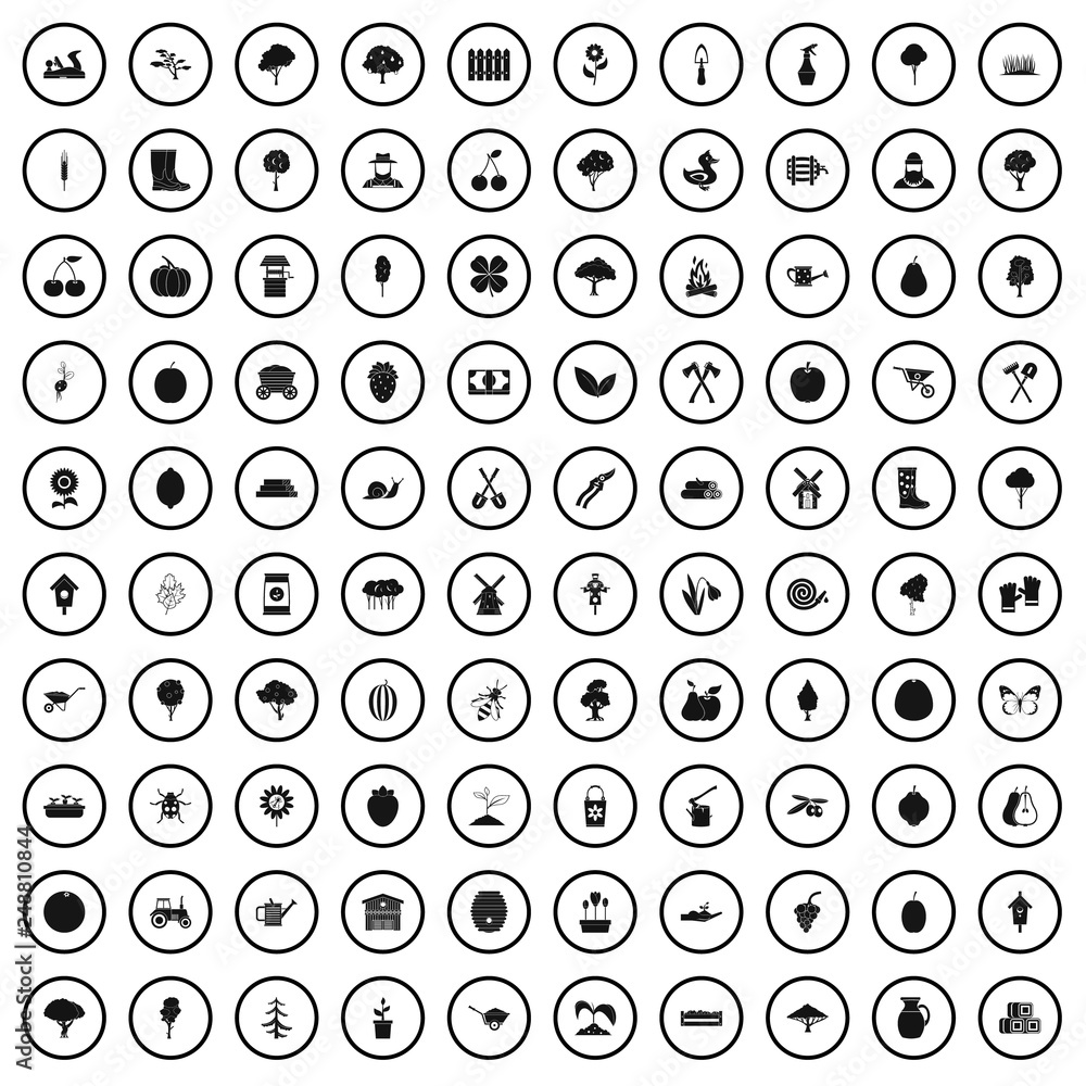 100 agriculture icons set in simple style for any design vector illustration 100 agriculture icons set in simple style for any design vector illustration