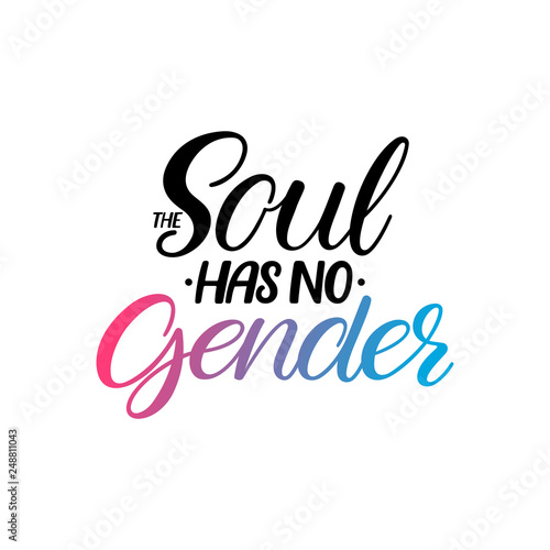 The soul has no gender calligraphy