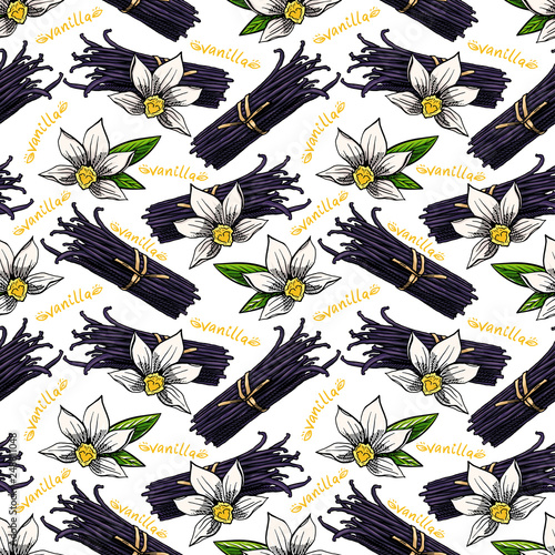 seamless hand-drawn vanilla