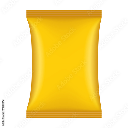 Chips package icon. Realistic illustration of chips package vector icon for web design isolated on white background